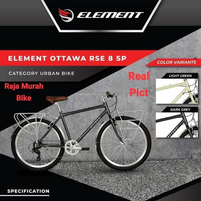 Sepeda Element Urban 26 Inch Ottawa RSE 8Speed Bagasi Sepeda Citybike Element Ottawa 26 Inch - Dark 