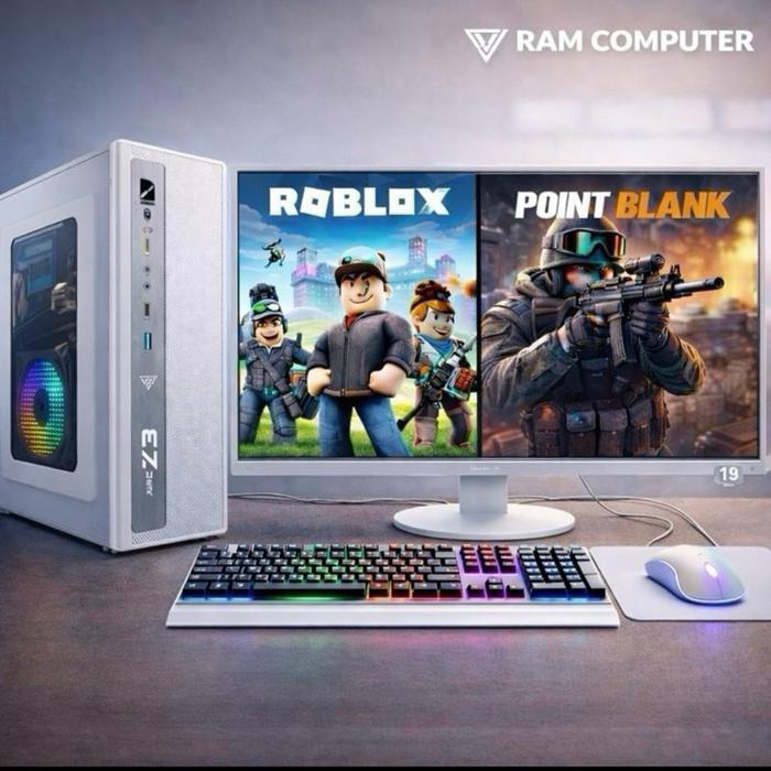 PC Rakitan Hemat | Cocok untuk Roblox | Cocok untuk Point Blank I Siap Pakai Fullset - 8GB, PC ONLY