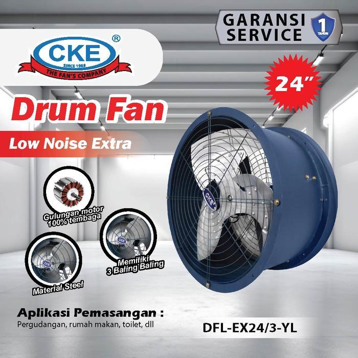 Drum Fan Extra Low Noise 24 Inch 380V Blower Tabung Axial Drum Fan