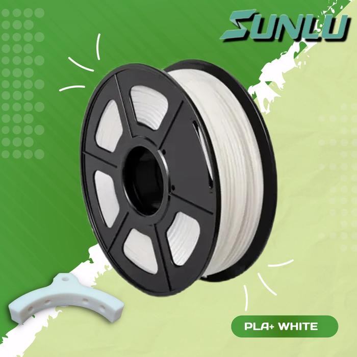 Ready Filamen 3D Printer Filament PLA+ 1.75mm 1kg - Putih - Sunlu