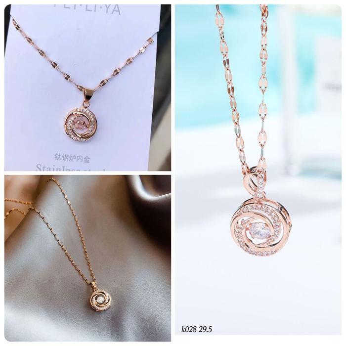 Kalung dancing stone titanium/kalung titanium dancing stone bulat