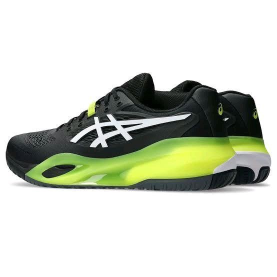 Sepatu ASICS GEL RESOLUTION X Black White Green / Asics GEL RESOLUTION X Shoes