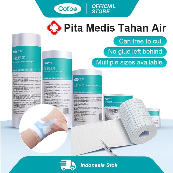 Terlaris Cofoe Perban Medis Film Plester Tahan Anti Air Luka operasi sesar Transparan Medical Tape