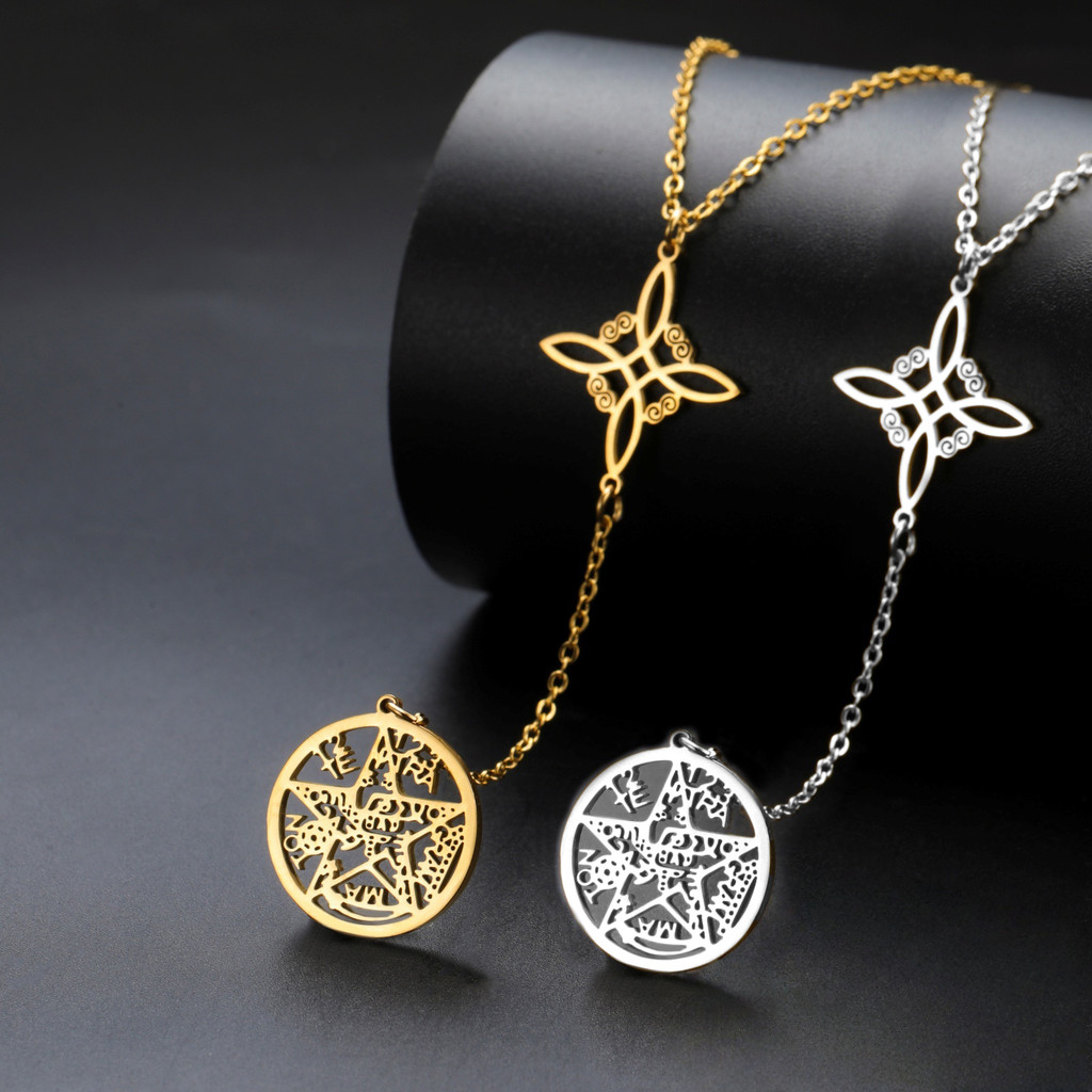 Vassago Original Witches Knot Necklace Tetragrammaton Necklace Pentagram Amulet Energy Pendant