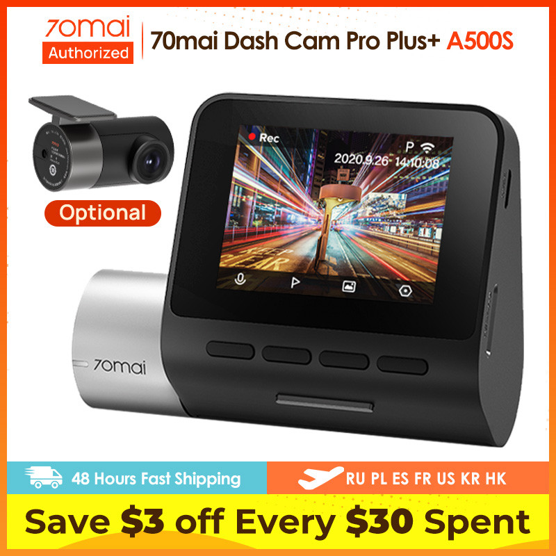 70mai A500S Dash Cam Pro Plus+ 1944P 140FOV 70mai Car DVR Support