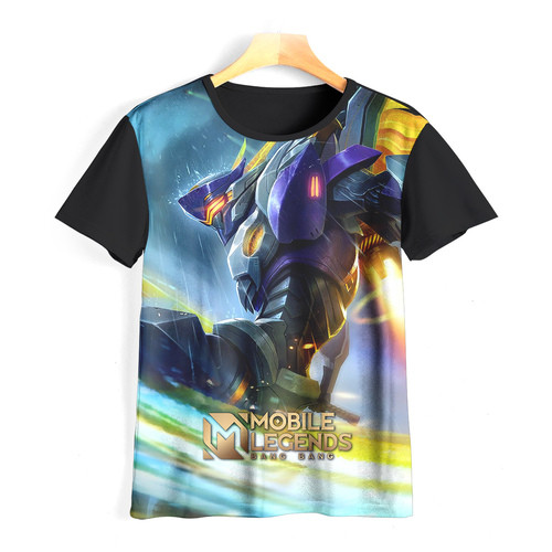 Baju Mobile Legends Hero SABER Skin Codename-Storm Printing Premium Baju Anak Dan Dewasa | TeesMart