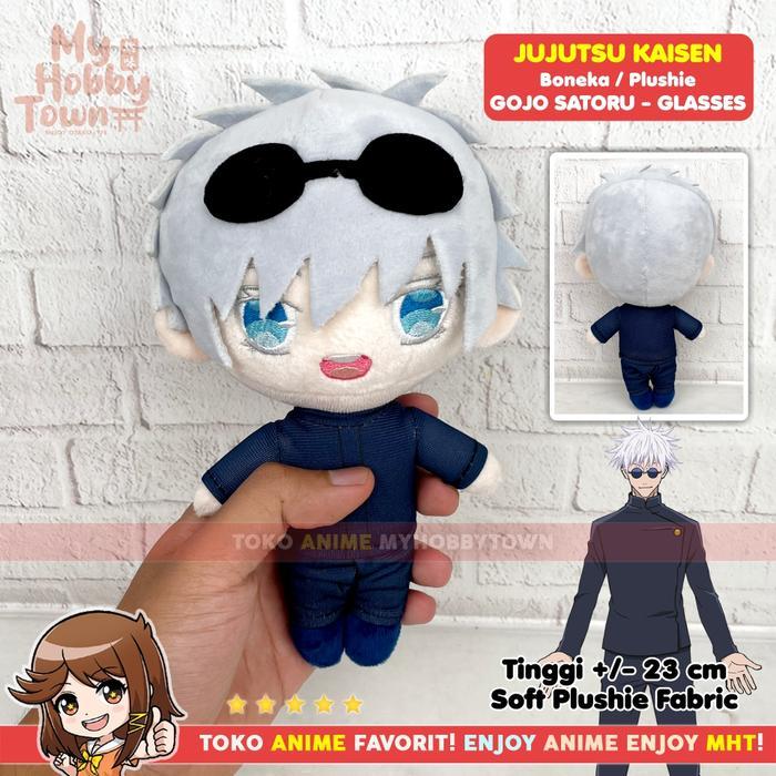 STOK TERBATAS  BONEKA ANIME JUJUTSU KAISEN : GOJO SATORU - GLASSES PLUSHIE DOLL TERJANGKAU