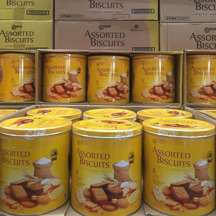 nissin assorted yellow 650 gr kue kaleng biskuit kaleng murah