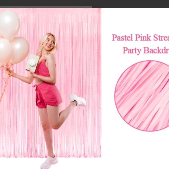 Tirai Foil Pastel / Tirai Dekorasi ruang pesta