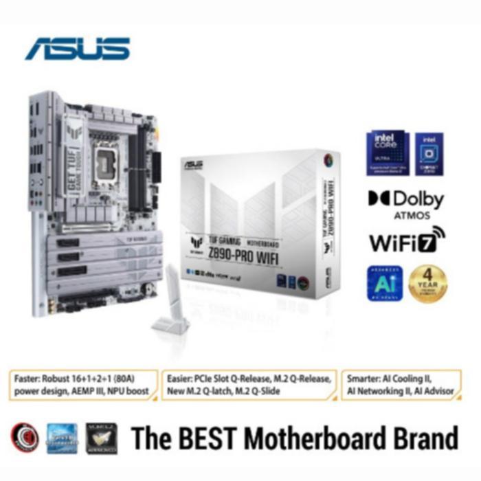 MOTHERBOARD ASUS TUF GAMING Z890-PRO WIFI - MOBO ATX INTEL LGA 1851 DDR5 BERKUALITAS