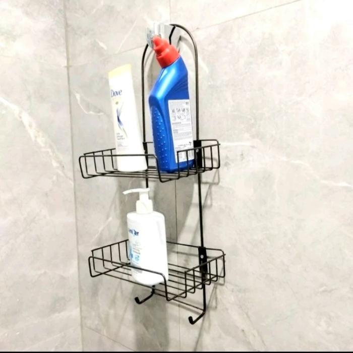 ID RAK SHAMPOO BESI SUSUN 2 RAK GANTUNG SERBAGUNA