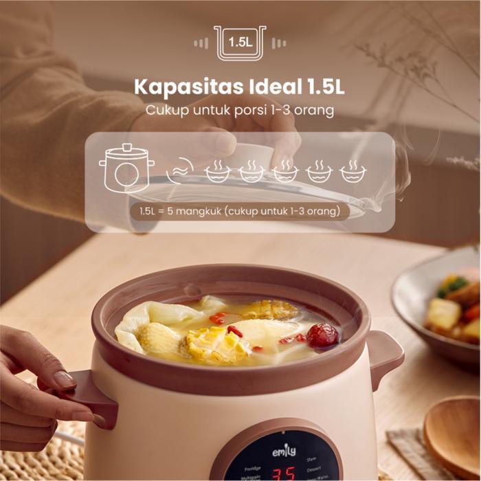 Emily Slow Cooker 1.5 Liter Esc-39008