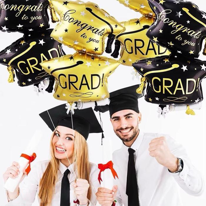 Balon Foil Graduation Congrats To You Grad / Balon Sarjana Topi / Balon Topi Graduate