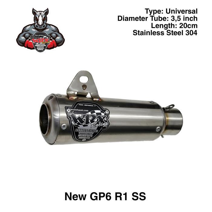 ASLI Knalpot WRX New GP6 R1 SS K150 SE 55mm R15 V2 READY STOCK