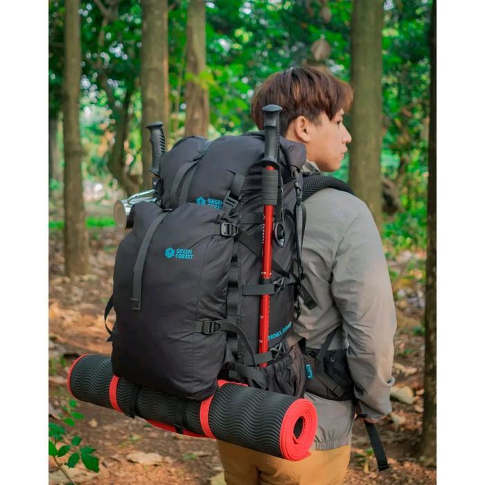 Tas Gunung Carrier Greenforest Limosa Lightweight 55+10 Liter 2 in 1 Free Raincover