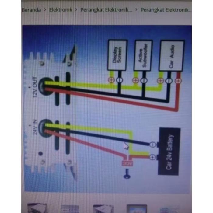 Viewmagic Vr-40A Car Converter Step Down Dc 24V 12V 40A Murah