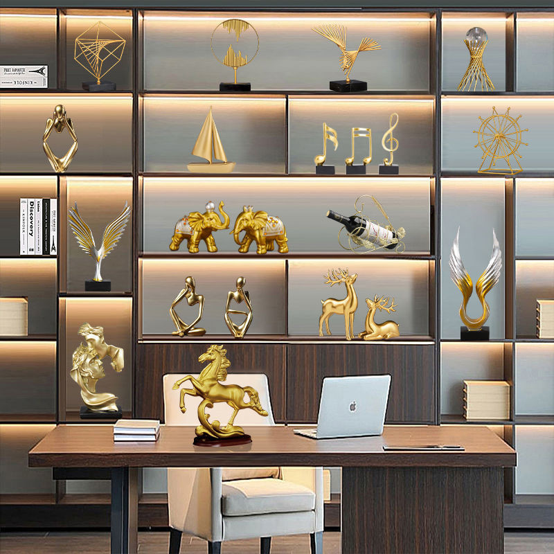 (PJ-012) PAJANGAN GOLD LEMARI / HIASAN KANTOR / PAJANGAN MEWAH / DEKORASI KANTOR DIREKTUR / PAJANGAN