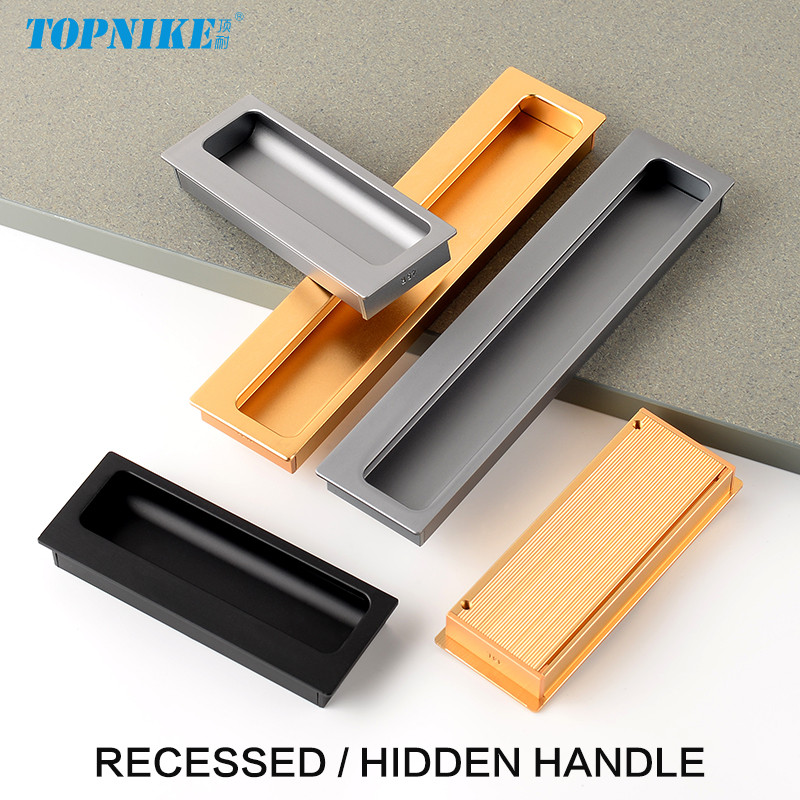 Invisible concealed handles for built-in wardrobe doors cabinet drawers sliding doors extended