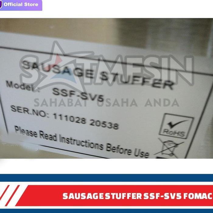 Sausage Stuffer Ssf-Sv5 Fomac Ssf Sv5 Mesin Cetak Sosis