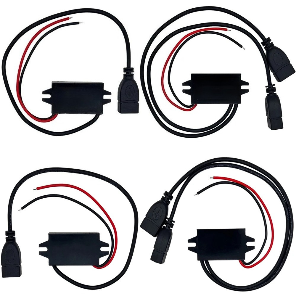 WATERPROOF 12V/24 TO 5V 3A 15W CONVERTER DC-DC STEP DOWN MODULE POWER ADAPTER USB-A FEMALE/TYPE