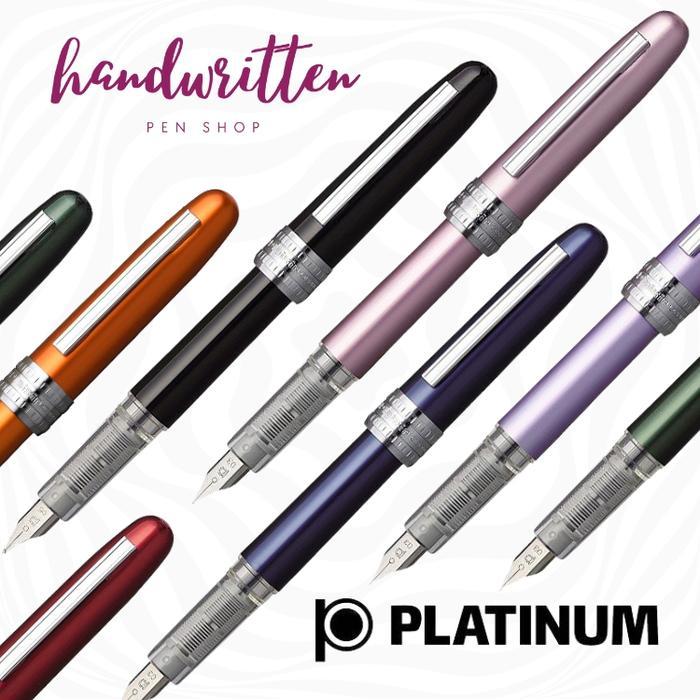 Platinum Plaisir Cartridge & Converter Metal Fountain Pen Pena Kalam