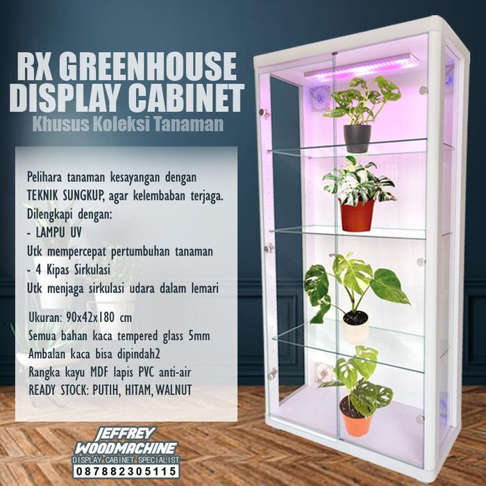 LEMARI RAK SUNGKUP GREENHOUSE CABINET TANAMAN monstera VARIGATA hias