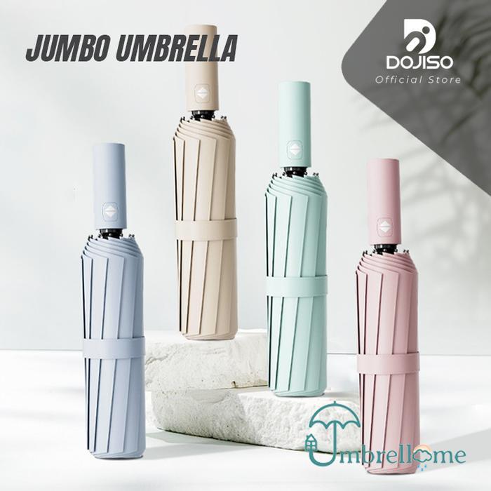 New Payung Otomatis Jumbo 12 Rusuk Ganda Super Besar Anti Hujan UV - Dojiso Sport Official