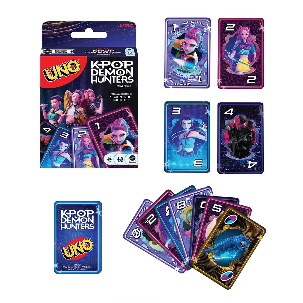 UNO JRV01 Card Game Kpop Demon Hunters Special Rule Version Family Party Entertainment Playing Cards