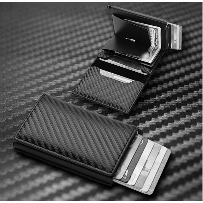 Eiger - Leather Concept Bob-Hitam Dompet Kartu Dompet Kulit Pria Wanita Premium Rfid Protector Hitam
