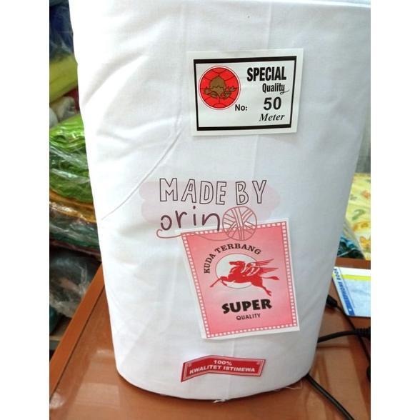 ASLI Kain Mori Cap Kuda Terbang 1 Roll / Kain Kafan 1 Roll / Kain Membatik READY STOCK