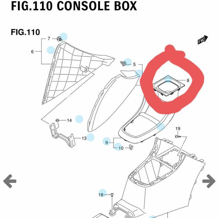 Cup Holder Console Box Ertiga