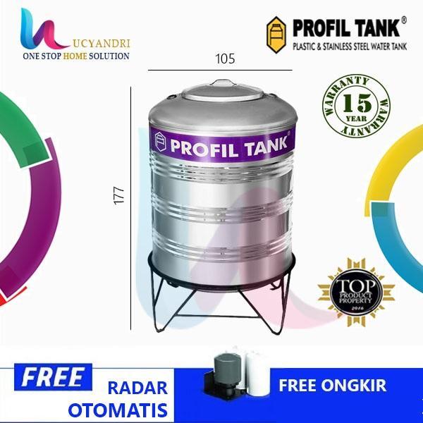Tangki Air Stainless Profil Tank PS 1500 PROFON PAKAI KAKI