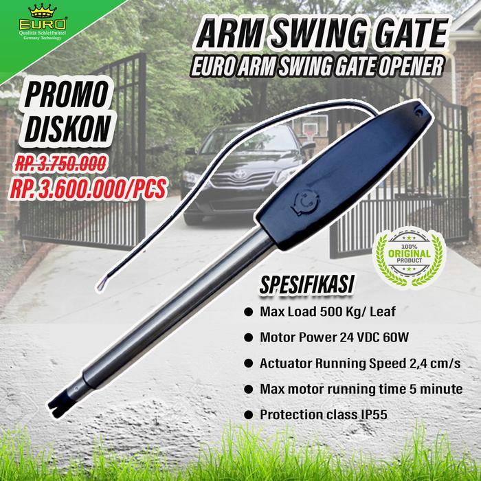 BERKUALITAS Arm/Gagang Swing Gate Opener Otomatis DC 300kg/leaf Mesin Autogate
