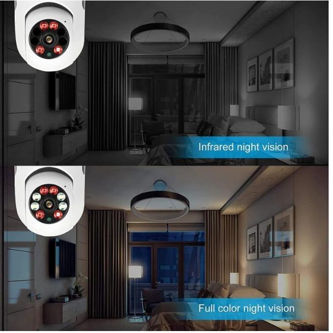 Premium Eyesec Cctv Lampu V380 3Mp Kamera Cctv Wifi Lampu Cctv 360 Derajat Cctv Murah Lampu Bohlam