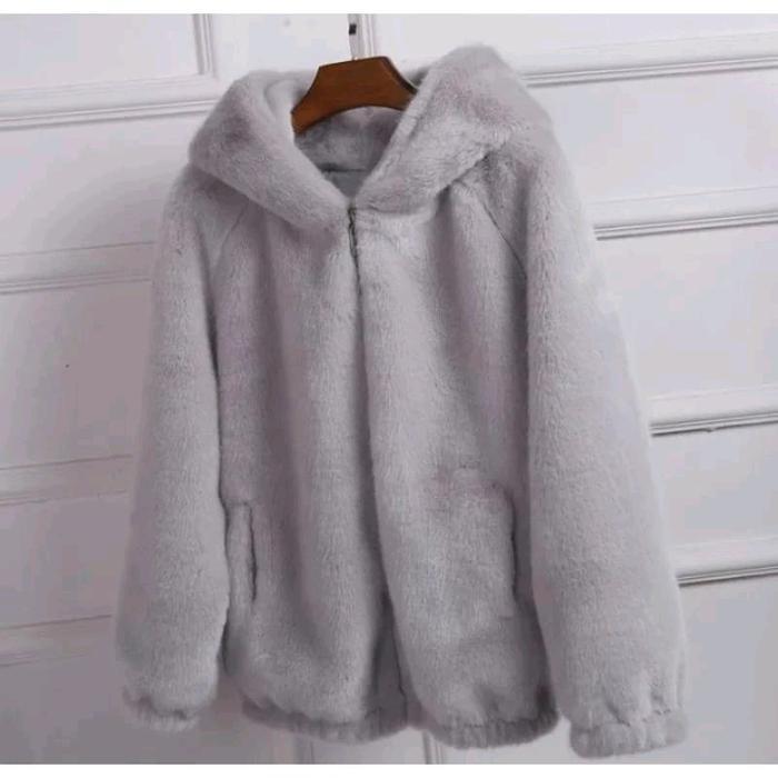 Diskon Switer Jaket Bulu Serpa Dewasa Winter Hodie Bolak Balik Pria/Wanita Outer Blazer Korea Casual