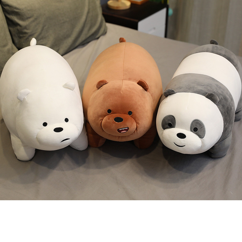 Kawaii We Bare Bears Plush Toys Grizzly Panda Ice Bear We Bare Bears Stuffed Dolls We Bare Bears