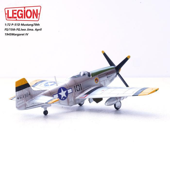 Diecast Pesawat 1/72 Legion (by Panzerkampf) P-51D Mustang 78th FS/15th FG, Iwo Jima, April 1945