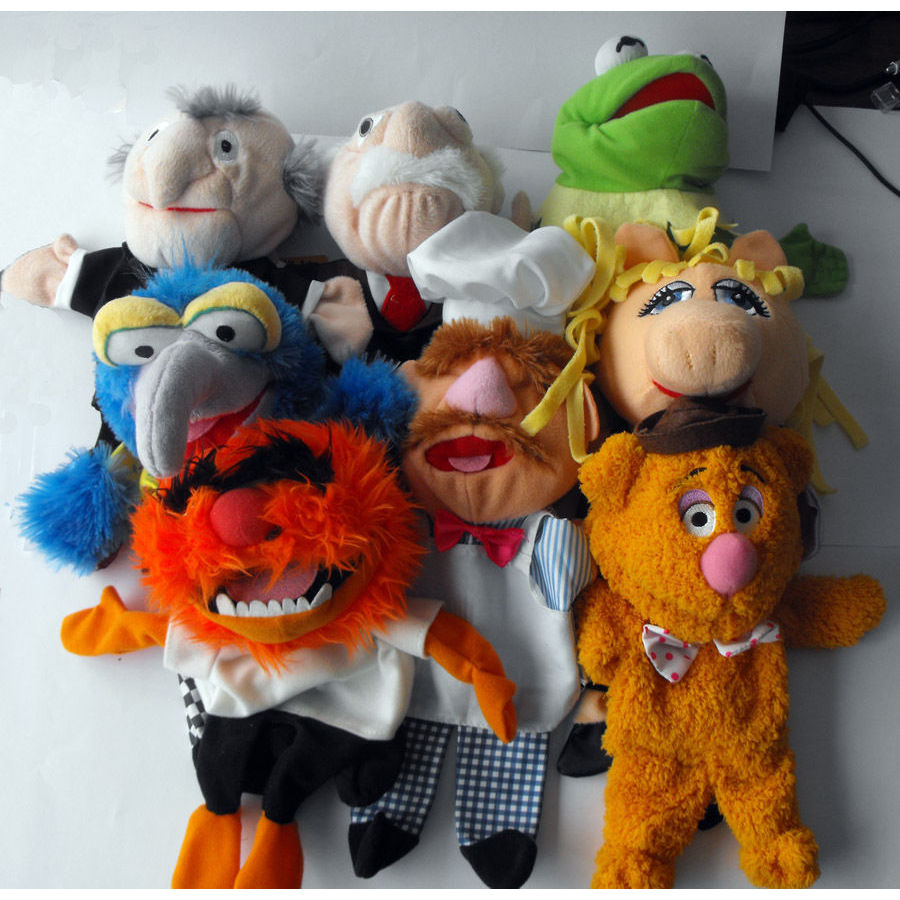 Disney The Muppet show Puppet Frog Fozzie Bear Swedish Chef Miss Piggy Gonzo Plush Stuffed 28cm Hand