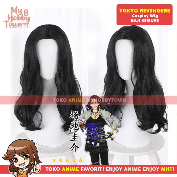 W Cosplay Anime Tokyo Revengers : Baji Keisuke Rambut Palsu