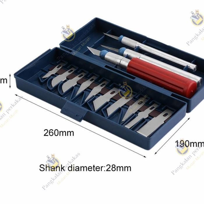 Pangkalan Perkakas Pisau Hobby Set 13 Pcs Precision Knives Ukir Kayu Plamo Gundam Alat Ukir Seni