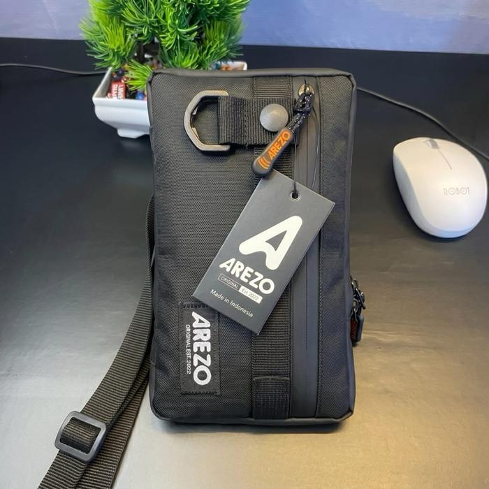 Arezo Tas Hanging Wallet Waterproof Tas Slempang Pria Tas Anti Air Tas Waistbag Hp Selempang Pria