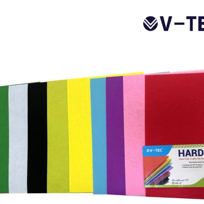 SOFT HARD FELT CRAFT SET 10 WARNA KAIN FLANEL LEMBUT KAKU PRAKARYA BONEKA KREASI - Hard
