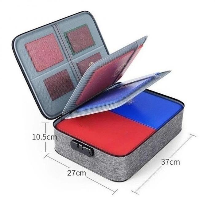 Tas Dokumen Tempat Penyimpanan File Sertifikat Storage Box Organizer Bag Anti Air / Tas Dokumen