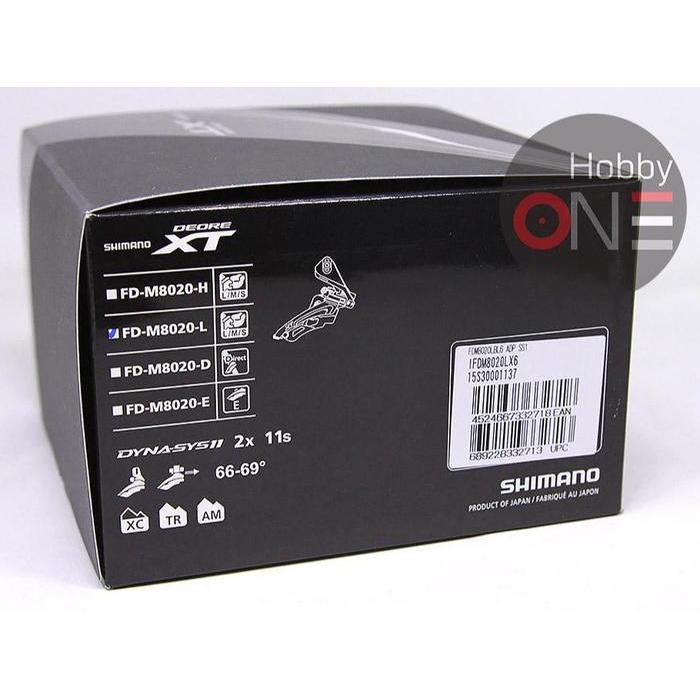 SHIMANO DEORE XT FD-M8020-L Front Deraileur Low Clamp Mount 2x11 Speed IFDM8020LX6