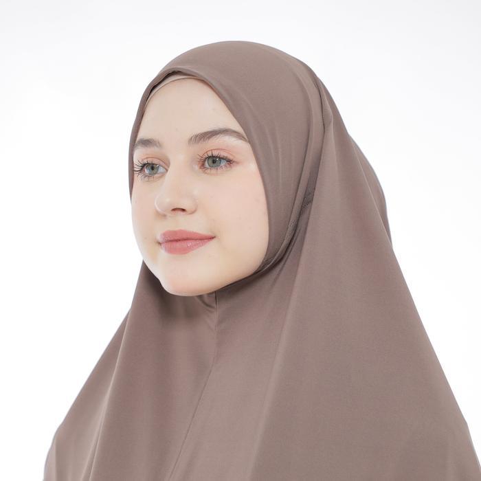 Mahliqa Hijab Khimar Bergo Instan Syari Jaffa Spandek Jersey Premium Untuk Umroh Panjang Bahan