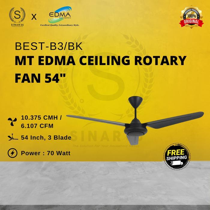 MT EDMA BEST B3 CEILING ROTARY FAN KIPAS ANGIN GANTUNG PLAFON 54" INCH