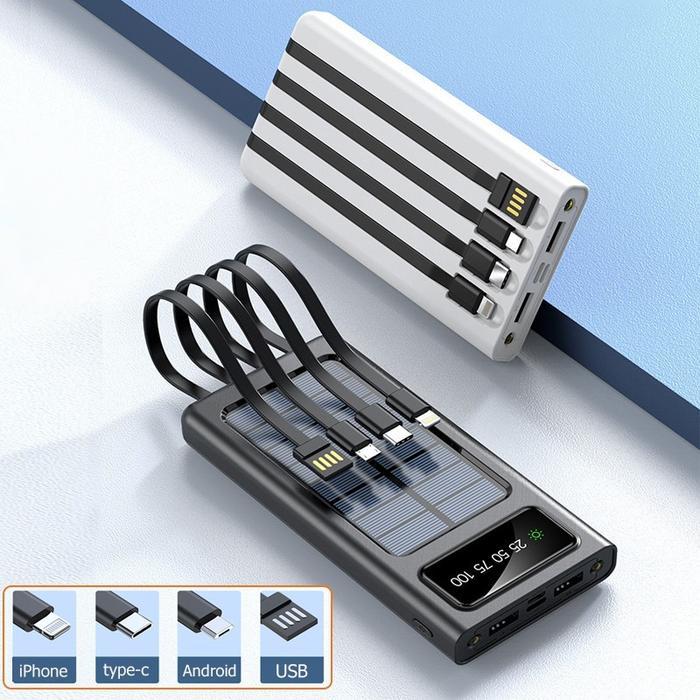 Promo 50000/100000 Mah Powerbank Robot Power Bank Solar Cell Multifungsi Solar Cell Tenaga Surya