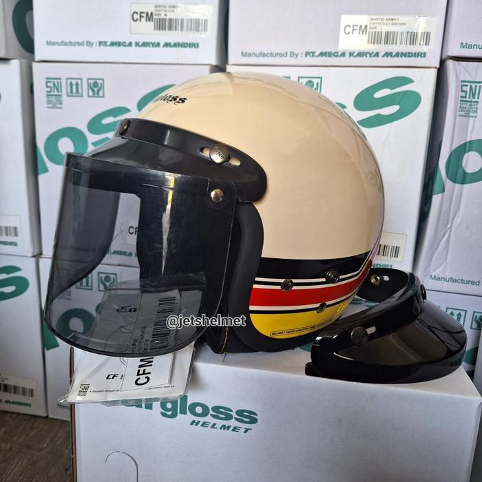 Helm cargloss original CFM motif Vintage avorio Naide