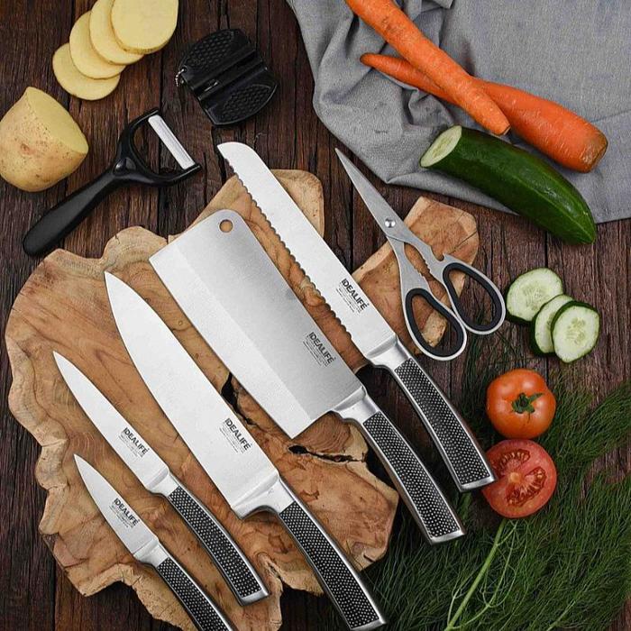 PISAU SET / KNIFE SET - PERLENGKAPAN PISAU DAPUR IDEALIFE IL-163S KITCHENWARE
