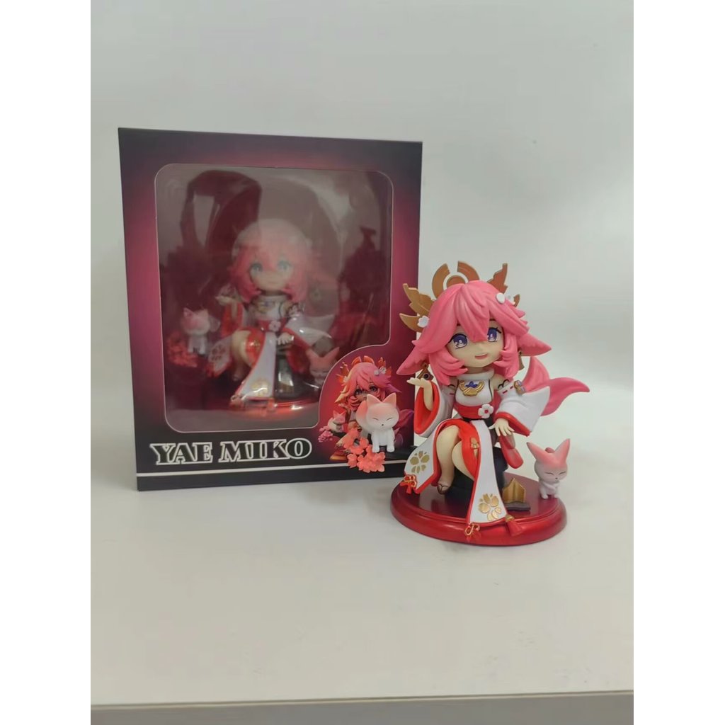 Genshin Impact Yae Miko Hu Tao GanYu Raiden Shogun Cute Action Figure Toys 16CM